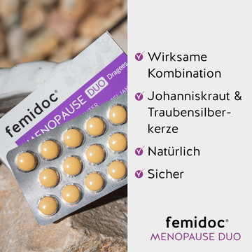 femidoc® MENOPAUSE DUO Dragees 30 ST – Packungsbild