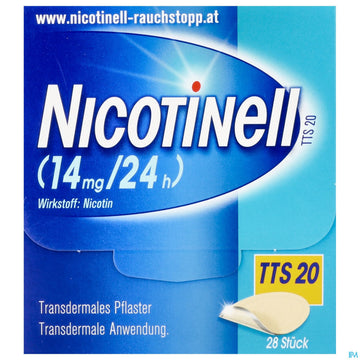 Nicotinell Transdermale Pflaster Tts 20 (14mg/24h) 28st 28 ST – Packungsbild