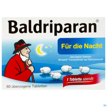 Baldriparan Fuer Die Nacht Ueberzogene Tabl 60st 60 ST – Packungsbild
