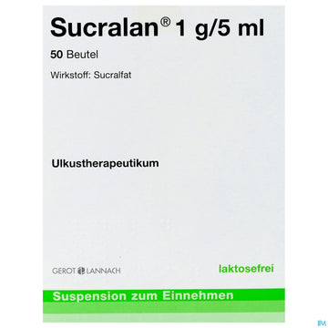 Sucralan Orale Susp 1g/5ml Btl 50st 50 ST – Packungsbild