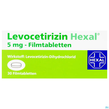 Levocetirizin-hexal Filmtabl 5mg 30st 30 ST – Packungsbild
