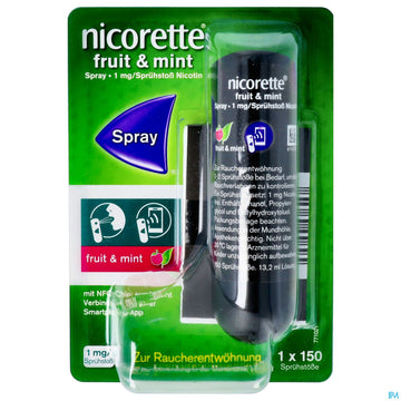 Nicorette Spray 1mg/spruehstoss Z.anw.i.d.mundhoehle lösung Fruit &amp; Mint Nfc 1st