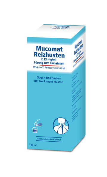 MUCOMAT Hustenstiller 2,13 mg/ml Lösung zum Einnehmen 190ml