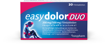 easydolor DUO 200 mg/500 mg Filmtabletten 20 ST – Packungsbild