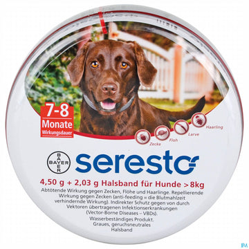 Seresto Wirkstoffh.halsband F Hunde Groesser Als 8kg 4,50g + 2,03g 1st