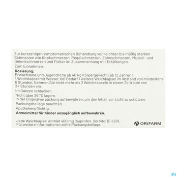 Ibumetin Weichkapseln Express 400mg 20st 20 ST – Packungsbild