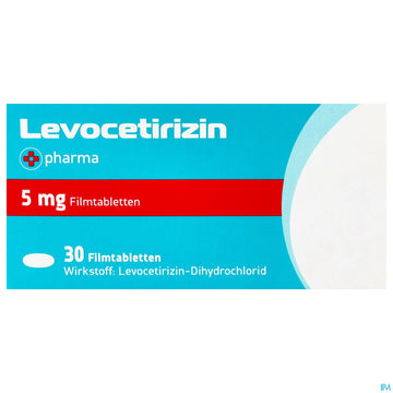 Levocetirizin-+pharma Filmtabl 5mg 30st 30 ST – Packungsbild