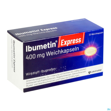 Ibumetin Weichkapseln Express 400mg 20st 20 ST – Packungsbild