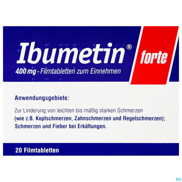 Ibumetin Filmtabl Forte 400mg 20st 20 ST – Packungsbild