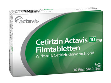Cetirizin Actavis 10 mg Filmtabletten 30ST 30 ST – Packungsbild