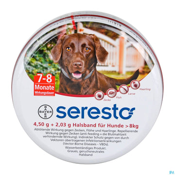 Seresto Wirkstoffh.halsband F Hunde Groesser Als 8kg 4,50g + 2,03g 1st 1 ST – Packungsbild