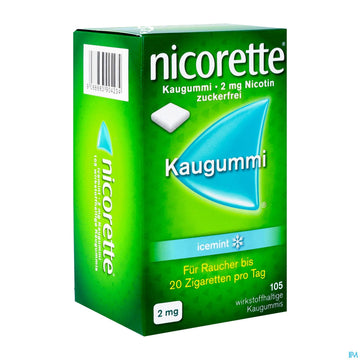 Nicorette Kaugummi Z Raucherentw Icemint 2mg 105st 105 ST – Packungsbild