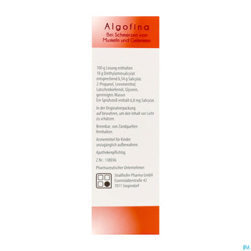 Algofina 10% Spray Z Anw.auf Der Haut Lösung 50ml 50 ML – Packungsbild