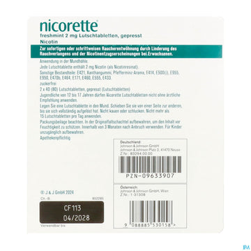 Nicorette Lutschtabl Freshmint 2mg 80st 80 ST – Packungsbild