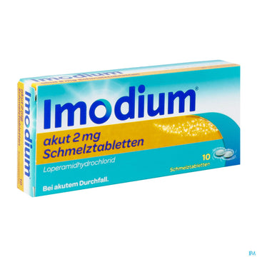 Imodium Akut Schmelztabl 2mg 10st 10 ST – Packungsbild