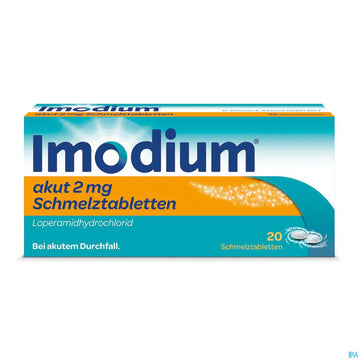 Imodium Akut Schmelztabl 2mg 20st 20 ST – Packungsbild