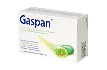 Gaspan® 90 mg/50 mg Weichkapseln 42 ST – Packungsbild