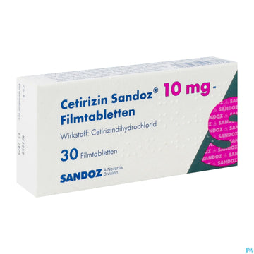 Cetirizin-Sandoz Filmtabl 10mg 30st 30 ST – Packungsbild