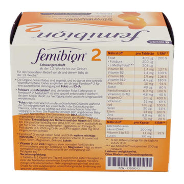 Femibion 2 Schwangerschaft / 56 Tabletten + 56 Kapseln