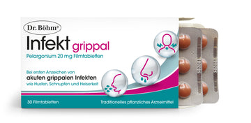 Dr. Böhm Infekt grippal Pelargonium 30 ST – Packungsbild