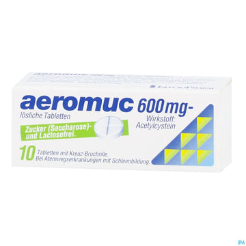 Aeromuc Tabl Löslich 600mg 10st 10 ST – Packungsbild