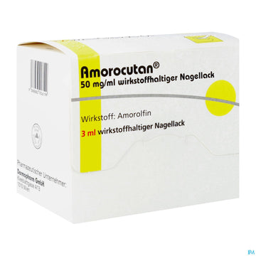 Amorocutan Wirkstoffhaltiger Nagel- Lack 50mg/ml 3ml 3 ML – Packungsbild