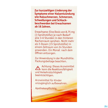 Lemocin Flurbiprofen Spray Z.anw.i.d.mundhoehle Lösung 8,75mg/dosis Kirsche/minze 15ml 15 ML – Packungsbild