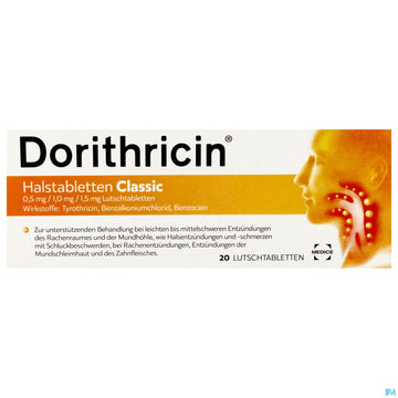 Dorithricin Halstabl Lutschtabl 0,5mg/1,0mg/1,5mg Classic 20st