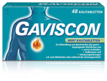 Gaviscon Kautabletten Mint 48 ST – Packungsbild