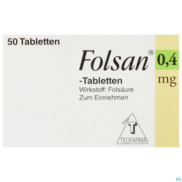 Folsan Tabl 0,4mg 50st 50 ST – Packungsbild