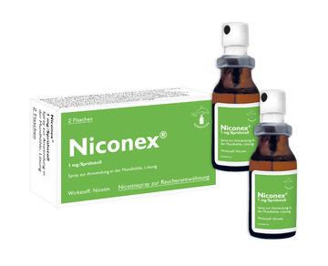 Niconex® Spray lindert Rauchverlangen und Entzugserscheinungen 2 ST – Packungsbild