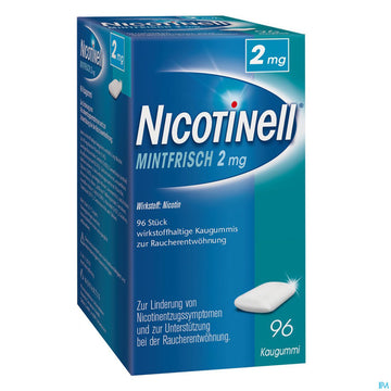 Nicotinell Wirkstoffhaltige Kaugummis Z.raucherentwoehnung Mintfrisch 2mg 96st 96 ST – Packungsbild