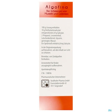 Algofina 10% Spray Z Anw.auf Der Haut Lösung 50ml 50 ML – Packungsbild