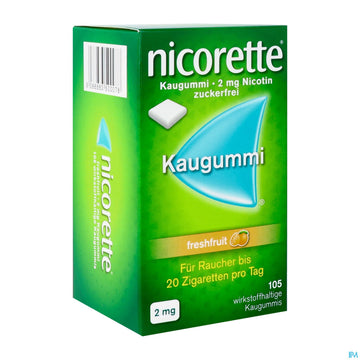 Nicorette Kaugummi Z Raucherentw Freshfruit 2mg 105st 105 ST – Packungsbild