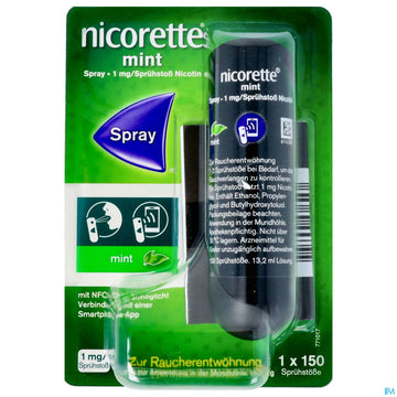 Nicorette Spray 1mg/spruehstoss Z.anw.i.d.mundhoehle lösung Mint Nfc 1st