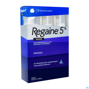 Regaine Schaum Z.anwendung Auf Der Kopfhaut 5% Bp3x6 180g 180 G – Packungsbild