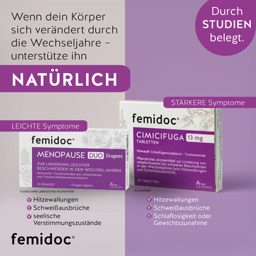 femidoc® MENOPAUSE DUO Dragees 30 ST – Packungsbild
