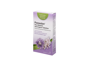 Passedan® Plus Baldrian überzogene Tabletten 30 ST – Packungsbild