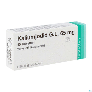 Kaliumjodid G.L. 65mg Tabletten 10 Stück 10 ST – Packungsbild