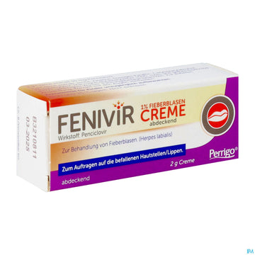 Fenivir Fieberblasencreme 1% Abdeckend 2g 2 G – Packungsbild