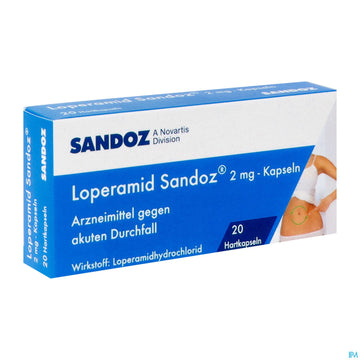 Loperamid-Sandoz Kapseln 2mg 20st 20 ST – Packungsbild