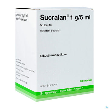 Sucralan Orale Susp 1g/5ml Btl 50st 50 ST – Packungsbild