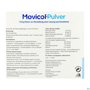 Movicol Pulver Stick 100st 100 ST – Packungsbild
