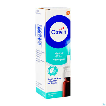 Otrivin Nasenspray 0,1% Menthol 15ml 15 ML – Packungsbild