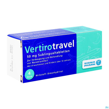 Vertirotravel Sublingualtabl 50mg 4st 4 ST – Packungsbild