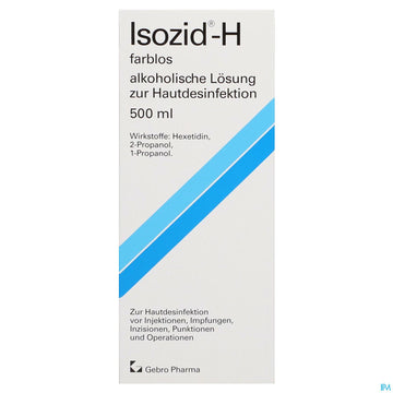 Isozid Alkoholische Lösung Z Hautdesinfektion H Farblos 500ml 500 ML – Packungsbild