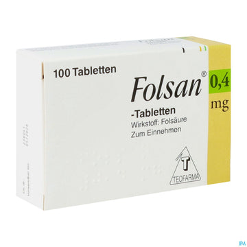 Folsan Tabl 0,4mg 100st 100 ST – Packungsbild
