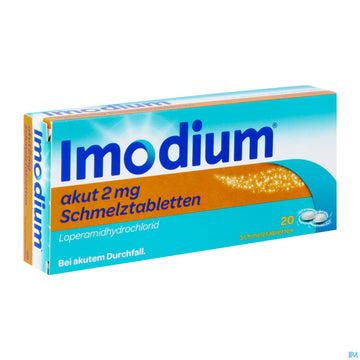 Imodium Akut Schmelztabl 2mg 20st 20 ST – Packungsbild