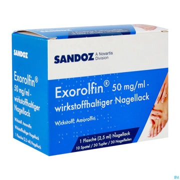 Exorolfin Wirkstoffhaltiger Nagel- Lack 50mg/ml 2,5ml ML – Packungsbild