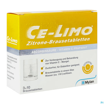 Ce-limo Zitrone Brausetabl Bp3x1 30st 30 ST – Packungsbild